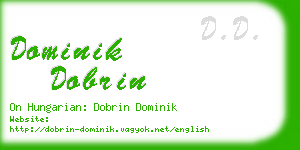 dominik dobrin business card